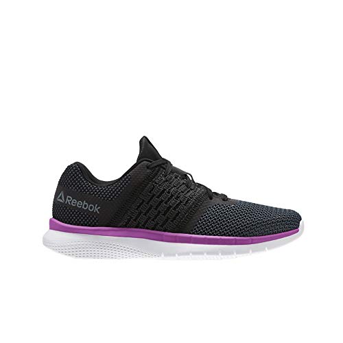 Reebok Women's Print Prime Runner Sneaker, Black/Gravel/Vicious Viol, 6.5 M US