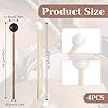 4 Pcs Steel Tongue Drum Mallets, Xylophone Mallets, Glockenspiel Mallet, 5.6in Rubber Percussion Mallet, Children's Rubber Drumsticks, Wooden Percussion Sticks, Black & White #1