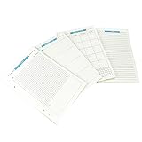 EsOffice Refill Paper, 6 Hole Loose Leaf Filler Paper, Diary/Weekly/Monthly/To Do List, Grid/Blank/Form/Line Pages, Appointments Books, A5 Size, 100 Sheets/200 Pages, 4 Pcs /Pack
