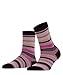 Produktbild FALKE Damen Socken Steady Stripe, Baumwolle, 1 Paar, Schwarz (Black 3000), 39-42