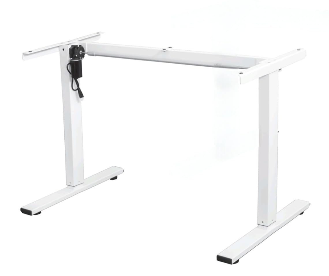 Height Adjustable Electric Table Frame White | Sit-Stand Desk-image-29