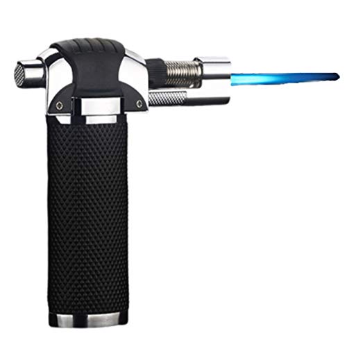 ZZBB Schweißspritzpistole, Flammen Veränderbar Direkter Aufprall Hochtemperatur Winddichtes Gas Aufblasbares Feuerzeug Leichtes Licht Zigarre Rauchen Zubehör Fixed Lock Fire Men Geschenk Cover
