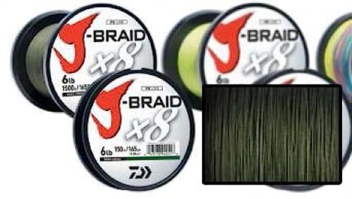 lunghezza: 300m DAIWA J-BRAID 8 intrecciato 300M scuro verde - INTRECCIATO DA PESCA LINEA -, Dm: 0,13mm