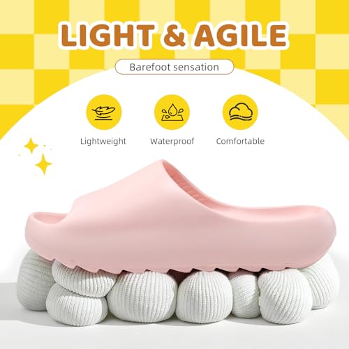 Image of Kids Cloud Slides for Boys & Girls, Super Soft & Comfy Beach Pool Slippers, Non-Slip Waterproof Shower Sandals for Toddlers & Kids