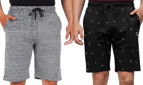 Image of GUIDE Men's Regular Fit Printed Cotton Shorts