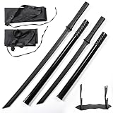 RTCT Katana Sword Polypropylene Training Samurai Sword 2-Piece Set with Display Stand High Intensity Training Plastic Knife Training Japanese Sword Katana,Decoration, Safety, self-Defense, Cosplay