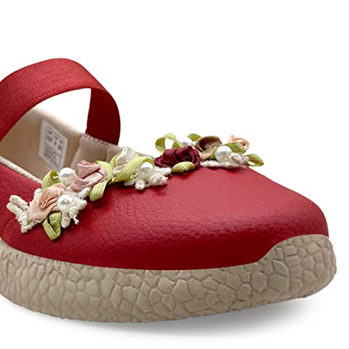 Image of KazarMax Kids Girls Floral Ballet Flat Ballerina