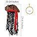 Cosrea Pirate Hat for Men Pirate Costume with Eye Patch Earring Mustache Accessories