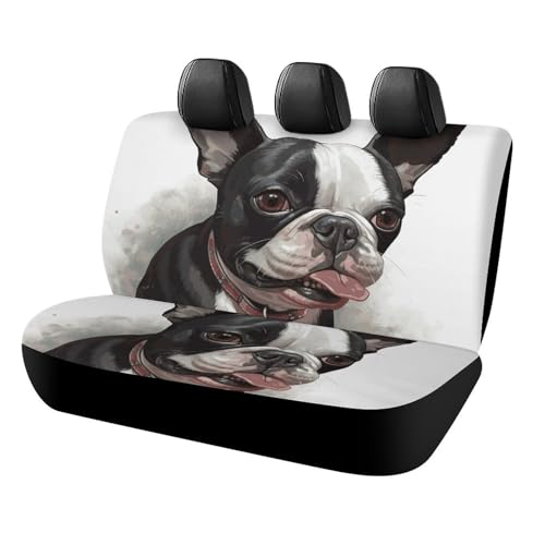 Housse de siège de voiture Boston Terrier imperméable pour éviter les salissures de votre animal
