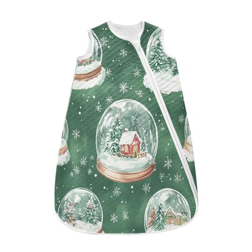 Kigai Christmas Pattern Baby Sleep Sack Wearable Blanket Sleeping Bag 2-Way Zipper Soft Swaddle Transition Sack