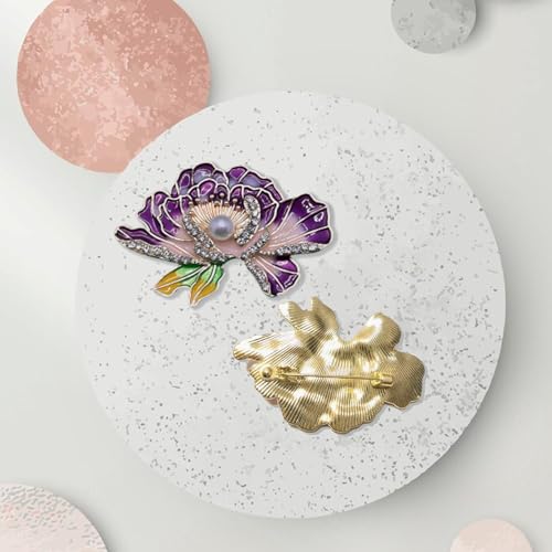 Image of Elegant Flower Brooch for Women - Vintage Floral Lapel Pin, Large Rose Brooch Pin for Dress, Wedding, Scarf, Hat - Stylish Fabric Flower Pin, Fashion Jewelry Gift for Mom, Wife, Bridesmaids
