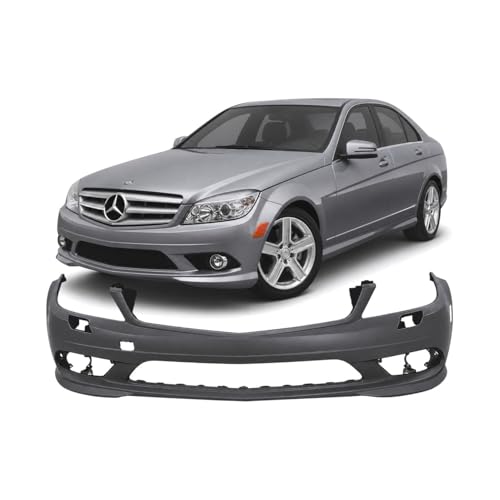 Image of FitParts Compatible with Mercedes-Benz C-Class 2008-2011 Front Bumper Cover | Primed, Ready to Paint, OEM 20488576259999, MB1000295