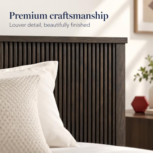 Image of Bniture Modern Low Height King Size Bed Without Storage | Engineered Wood Platform Bed Headboard | Bed King Size Wooden Cot Double Bed for Bedroom 3 Year Warranty (Flower Wenge)