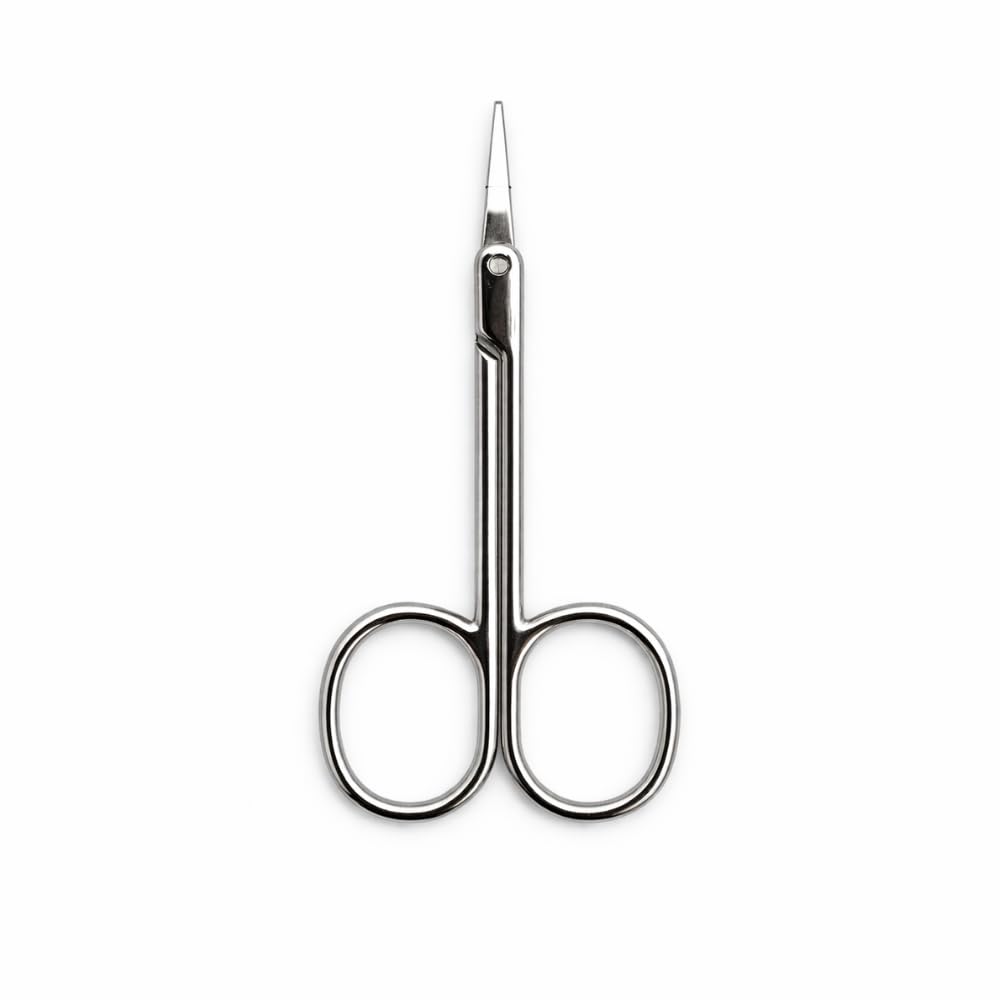 Mr Mani & Rabbani Ritzy & Original Men's Mustache Scissors & Tweezers Set – Precision Facial Hair Scissors For Beard, Eyebrows, Nose & Mustache Trimming | Stainless Steel Grooming Tools For & Wo | Travel Friendly (Mustache, 1)