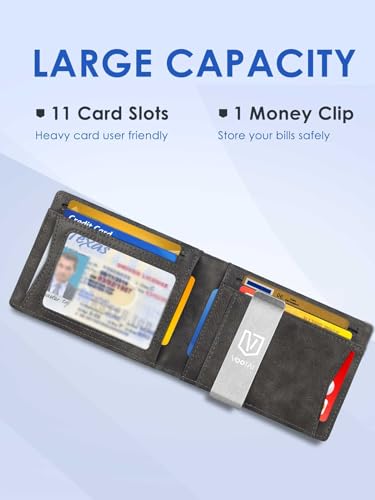 Slim Wallet for Men with Money Clip RFID Blocking, Gifts for Him Boyfriend Husband, Minimalist Thin Credit Card Holder with Gift Box2