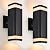 wowlite Dusk to Dawn Outdoor Wall Light 2 Pack, Modern Exterior Lights for House, Matte Black Outdoor Wall Sconce with E26 Base, Waterproof Outdoor Light Fixture Wall Mount Up and Down Lighting
