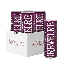 Revelre - Non-Alcoholic Mocktails with Adaptogens & Ketones, Clean Energy, Focus, and Calming Ingredients - Magnesium, B12, Reishi & Cordyceps Mushrooms - Cosmic Cola, 12 oz 4 Pack