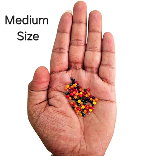 Image of SSKR Crystal Jelly Beads Water Jelly Balls Rubber Jelly Beads Growing Orbezz | Medium Size : 100 Grams - 5,000+ Pcs | Multicolor