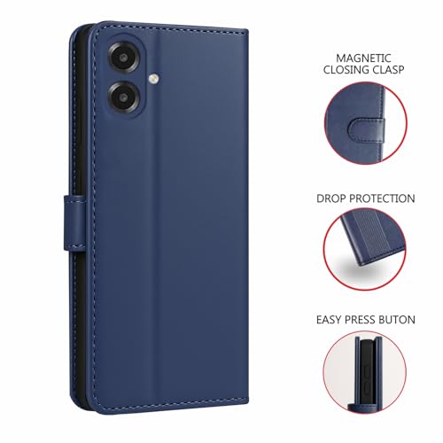 Image of AIBEX Shock Proof Flip Compatible for Samsung A07 4G / Samsung M07 4G / Samsung F07 4G Flip Cover Leather Finish | Inside TPU with Card Pockets | Wallet Stand | Complete Protection Flip Case