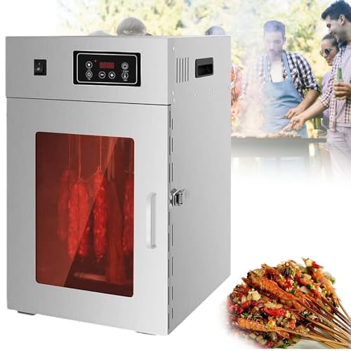 LYDZUSDP Rotary Meat Dryer,15kg Commercial Food Dryer,Stainless Steel Rotating Sausage Bacon Chicken Duck Fish Beef Dryer,Temp Control