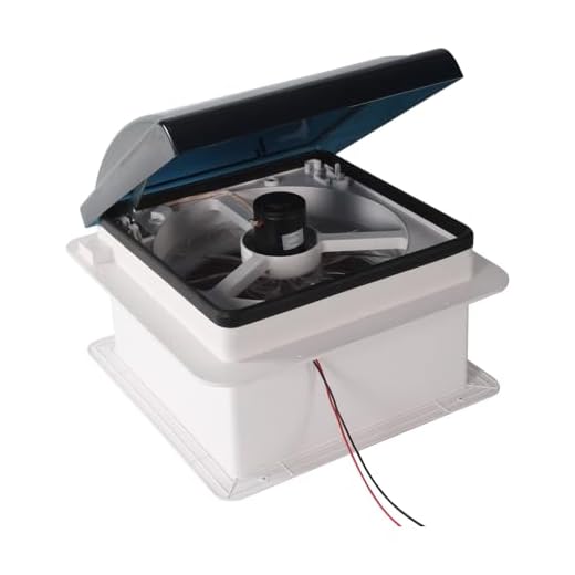 TYTXRV 14'' RV Roof Vent 12V 3 speeds Reversible Fan Manual Control Removable Insect Net (Smoke Lid)