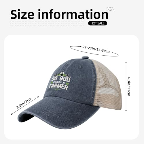 So God Made A Farmer Hat America Needs Farmers Denim Hats miniatura 3