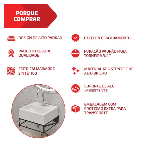 Gabinete Lavatório Pequeno Suspenso Com Cuba Pia De Apoio 32x30cm Para Banheiro Beltempo