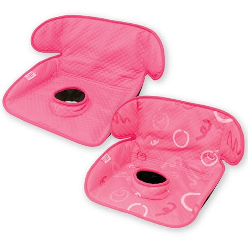 Image of Piddle Pad 2-Pack, Potty Training Car Seat Protector, Toddler Car Seat Cover & Stroller Protector, Machine Washable Waterproof Car Seat, Anti-Slip, Universal Fit (Pink)