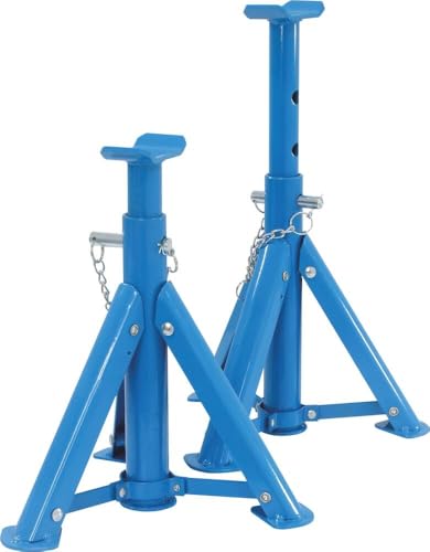 Satra Caballetes o borriquetas, Capacidad de Carga de 2 toneladas, Plegables,Altura Ajustable,Juego de 2 Piezas para Coche