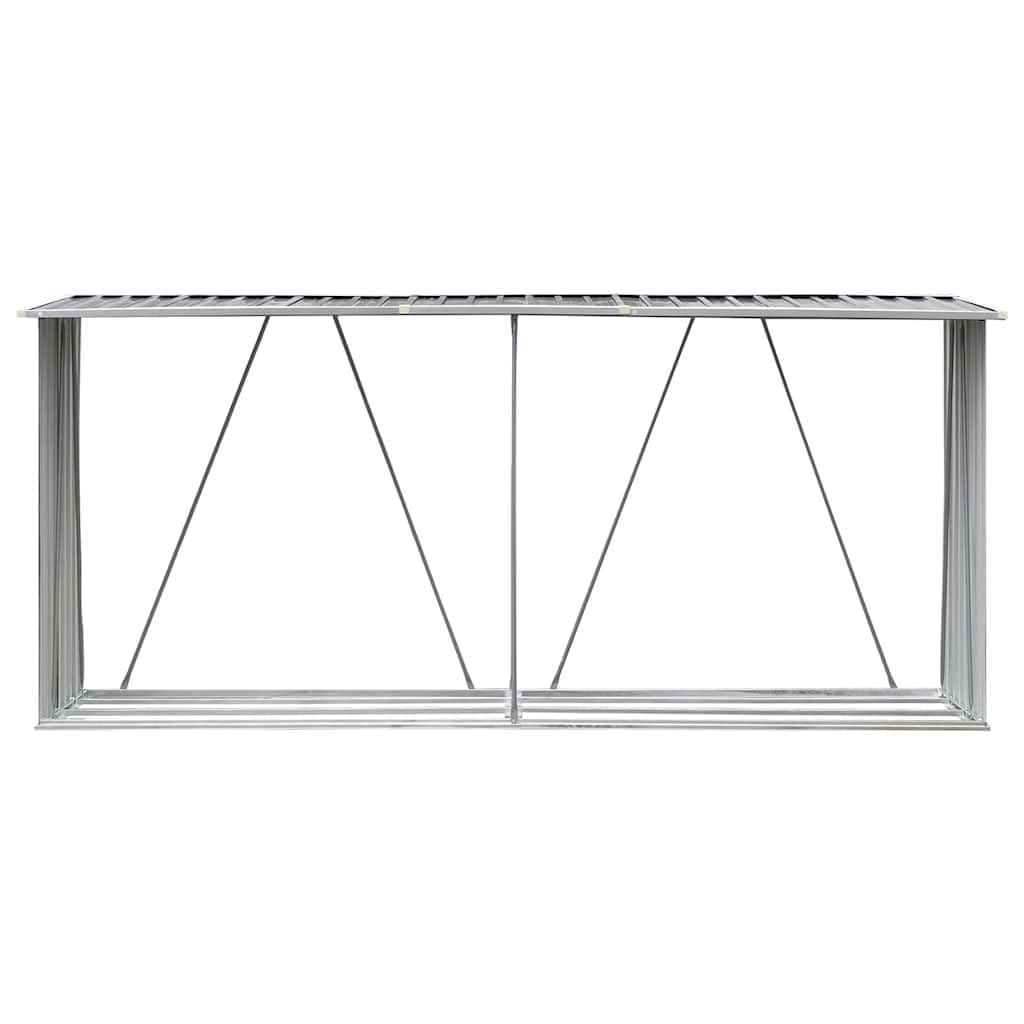 vidaXL Abri Stockage Bois Acier Galvanisé 330x84x152cm Gris Jardin