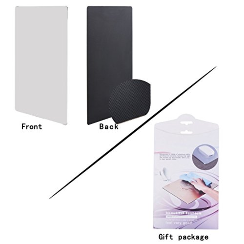 Mouse Pad, Qcute 9.18" 6.11" Gaming Aluminum Mouse Pad W Non-Slip Rubber Base & Micro Sand Blasting Aluminium Surface For Fast And Accurate Control (Silver) #TOP5