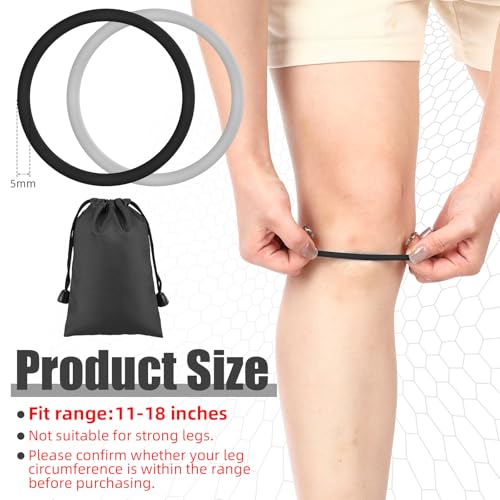 Image of Foilswirl Silicone Patella Knee Band for Basketball Patella Tendon Support Knee Pain Running Tendon Brace Support Strap(4,Black and Gray,M)