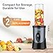 KOIOS Smoothie Blender, 900W Personal Blender for Shakes and Smoothies for Kitchen with 2 Portable Cups 22oz, Single Serve Smoothies Maker Mixer for Juices, Nutritious Recipe, Grey Blue