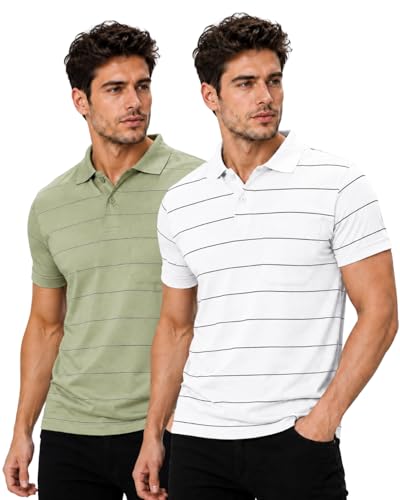 Image of INKKR Striped Polo Neck T-Shirt Dora Combo