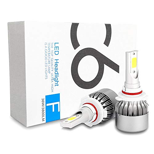 TALMYT 9005 LED Headlight Bulbs, All in one Car Led Headlamp Conversion Kit 2PC 72w 7600lm Extremely Bright High Beam Hb3 Led Fog Light Waterproof Instead of Halogen,Hid Bulbs,2 years Warranty