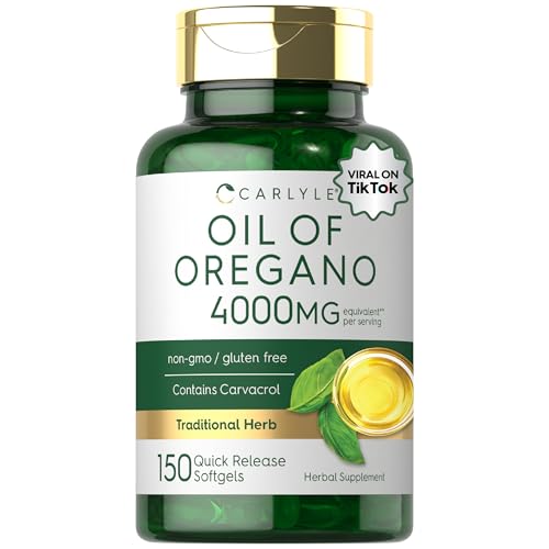 Carlyle Oregano Oil Supplement | 150 Softgel Capsules | Contains Carvacrol | Non-GMO & Gluten Free Formula