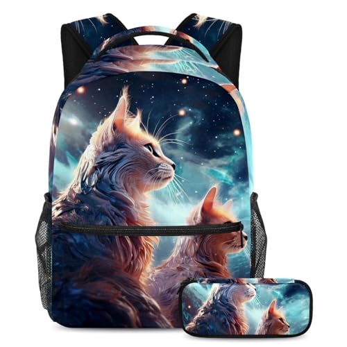 Cartable, sac à dos et trousse enfant multicolore motif animaux étoilés pour la rentrée scolaire
