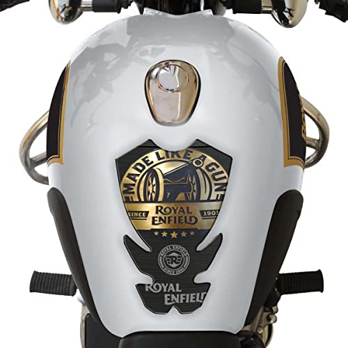 Tank Pad for Royal Enfield Classic 350 Golden and Black Color