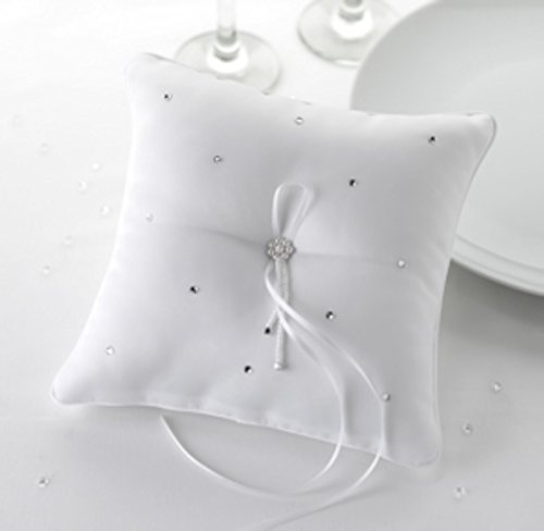 Neviti Coussin pour alliances Motif Strass/Blanc Cover