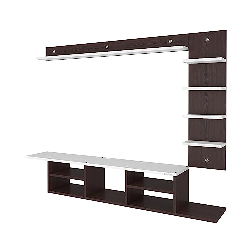 Image of Anikaa Charley Engineered Wood Wall Mount TV Unit /TV Stand /Wall Set Top Box Stand /TV Cabinet /TV Entertainment Unit (Wenge /White)(Ideal for Upto 55 inch)(D.I.Y)