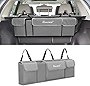 Car Trunk Organizer and Storage, Backseat Hanging Organizer for SUV, Truck, MPV, Waterproof, Collapsible Cargo Storage Bag with 4 Pockets, Car Interior Accessories (Gray)