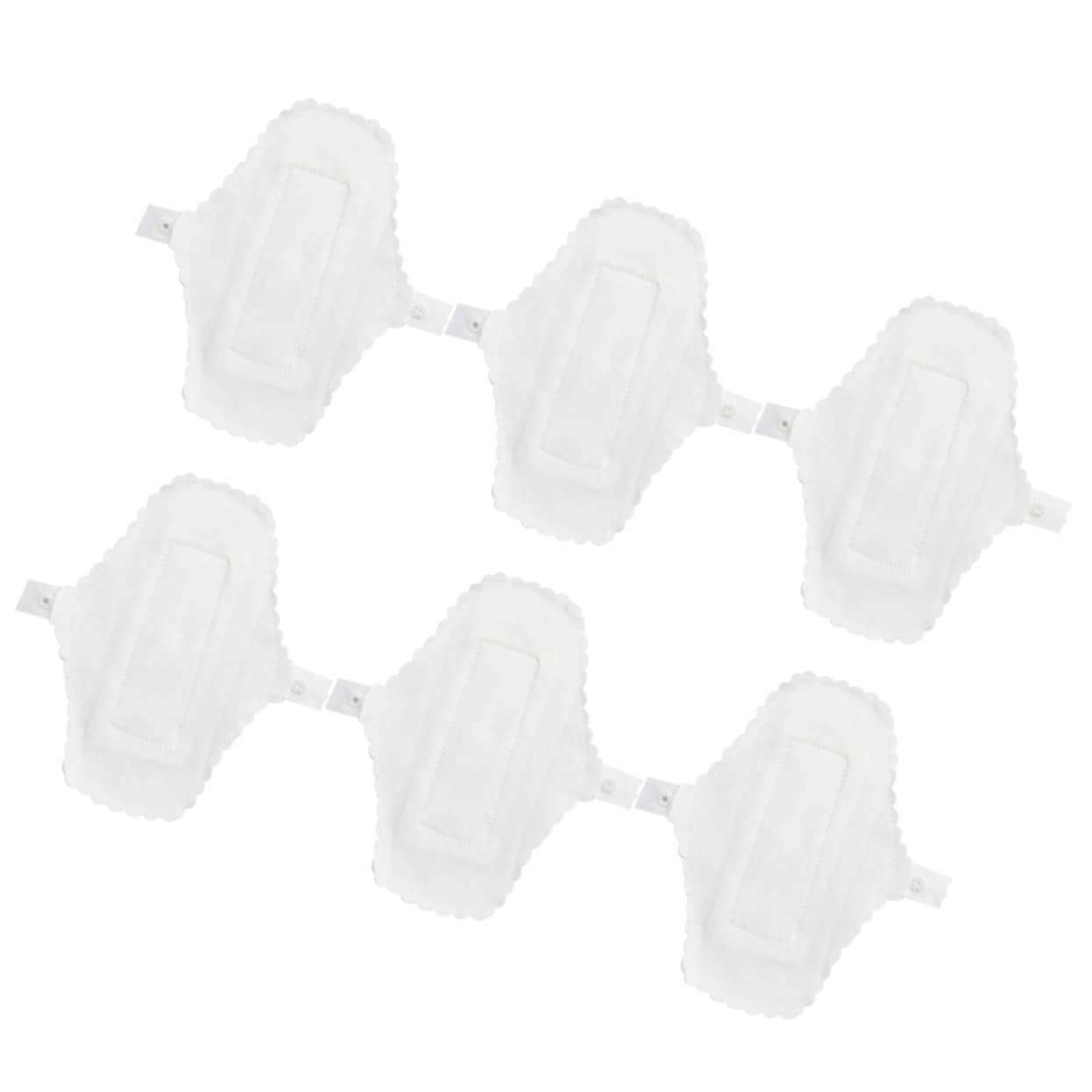 HOMOCONO Waterproof Menstrual Cloth Washable Underwear Liners Reusable Pads Soft Cotton Sanitary Towels for Women Pack of 6