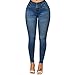 Produktbild ABsoar Damen Hoher Taillen Gamaschen Knopf Dünne Legging Hosen Sommer Frauen Denim Dehnbare Bleistift Hosen Firming Jogginghose Freizeithosen