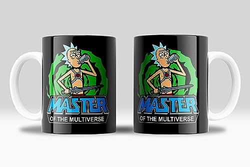 newseny Rick y Morty taza de Masters of the Multiverse - Taza de Rick Sánchez solo con espada - Para fans de la saga Rick and Morty |Cerámica 355ml