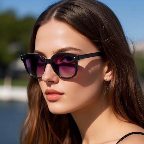 Trendy Polarized Folding Sunglasses for Unisex Anti Glare Sun Protection for Outdoor Activities Gradient Blue