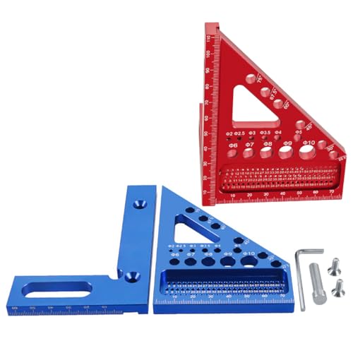 Transportador y regla multiángulo para carpintería miniatura 7