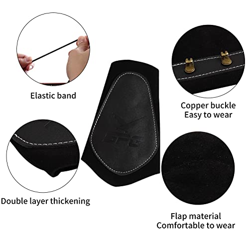 Fenjaner Archery Arm Guard Leather Forearm Armguard Adjusttable Bow Arm Protector For Adult Youth Hunting Practice (Black) #TOP2