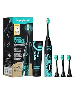 Happybrush Eco Vibe 3 Schwarz/Mint Schallzahnbürste
