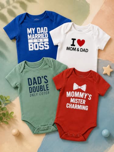 Image of TuddyBuddy 100% Cotton Multi Color Romper /Bodysuit /Onesies for Baby Boys & Baby Girls