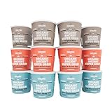 Farm to Table Foods Organic Ancient Super Grain Oatmeal Individual Serving Cups, Variety Pack - High Protein, Non-GMO, 12 Pack (2.2 oz. Cups)